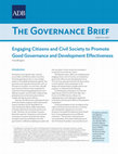 Research paper thumbnail of Engaging Citizens and Civil Society to Promote Good Governance and Development Effectiveness