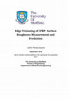 Edge trimming of CFRP-surface roughness measurement and prediction Cover Page