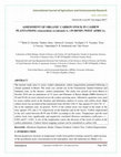 Research paper thumbnail of International Journal of Agriculture and Environmental Research