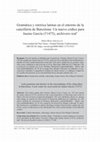 Research paper thumbnail of «Gramática y retórica latinas en el entorno de la cancillería de Barcelona: Un nuevo códice para Jaume García (†1475), archivero real», Revista de estudios latinos, 21 (2021), 77-104.