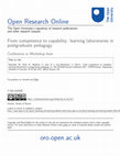 Research paper thumbnail of From competence to capability: learning laboratories in postgraduate pedagogy