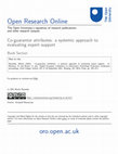 Research paper thumbnail of The Open University ’ s repository of research publications and other research outputs Co-guarantor attributes : a systemic approach to evaluating expert support Book Chapter