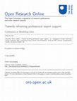 Research paper thumbnail of The Open University ’ s repository of research publications and other research outputs Towards reframing professional expert support Conference Item