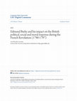 Research paper thumbnail of Edmund Burke and His Impact on the British Political, Social and Moral Response During the French Revolution (1790-1797)