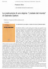 Research paper thumbnail of "La costruzione di uno stigma: L'estate del mondo di Gabriele Galloni"