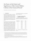 An essay on the extent and significance of the Greek athletic culture in the classical period Cover Page