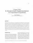 Research paper thumbnail of Chapter XXIV E-Government Implementation in Transition Countries