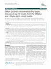 Serum 25(OH)D concentrations and atopic diseases at age 10: results from the GINIplus and LISAplus birth cohort studies Cover Page