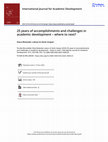 25 Years of Accomplishments and Challenges in Academic Development – Where to Next? Cover Page