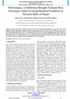 Research paper thumbnail of Performance of Different Drought Tolerant Rice Genotypes under Lowland Rainfed Condition in Western Hills of Nepal