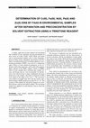 DETERMINATION OF Cr(III), Fe(III), Ni(II), Pb(II) AND Zn(II) IONS BY FAAS IN ENVIRONMENTAL SAMPLES AFTER SEPARATION AND PRECONCENTRATION BY SOLVENT EXTRACTION USING A TRIKETONE REAGENT Cover Page