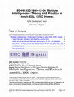 Multiple Intelligences: Theory and Practice in Adult ESL. ERIC Digest Cover Page