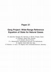 GERG Project: Wide-range reference equation of state for natural gases Cover Page