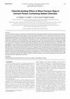 Research paper thumbnail of Chloride-binding Effect of Blast Furnace Slag in Cement Pastes Containing Added Chlorides