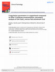 Research paper thumbnail of Coagulation parameters in copperhead compared to other Crotalinae envenomation: secondary analysis of the F(ab')2 versus Fab antivenom trial