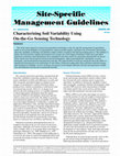 Research paper thumbnail of Characterizing Soil Variability Using Onthe-Go Sensing Technology Sensor Overview