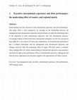 Research paper thumbnail of Executive international experience and firm performance: the moderating effect of country and regional match