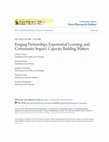 Research paper thumbnail of Forging Partnerships, Experiential Learning, and Community Impact: Capacity Building Matters