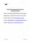 Research paper thumbnail of Cloud computing Overview & security issues