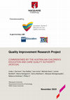 Quality Improvement Research Project COMMISSIONED BY THE AUSTRALIAN CHILDREN’S EDUCATION AND CARE QUALITY AUTHORITY (ACECQA) Cover Page