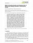 Research paper thumbnail of Impact of Sunshine Duration and Clearness Index on Diffuse Solar Radiation Estimation in Mountainous Climate