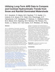 Research paper thumbnail of Utilizing Long-Term ARS Data to Compare and Contrast Hydroclimatic Trends from Snow and Rainfall Dominated Watersheds