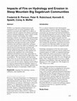 Research paper thumbnail of Impacts of Fire on Hydrology and Erosion in Steep Mountain Big Sagebrush Communities