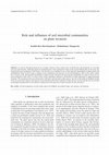 Research paper thumbnail of Role and influence of soil microbial communities on plant invasion