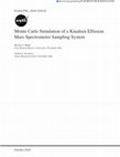 Research paper thumbnail of Monte Carlo simulation of a Knudsen effusion mass spectrometer sampling system