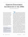 GEMSTONE ENHANCEMENT AND DETECTION IN THE 1990 S By Cover Page