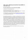 Title : Factors influencing micronutrient bioavailability in biofortified crops Short title : Biofortified crops : micronutrient bioavailability Cover Page