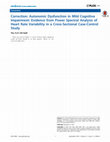 Research paper thumbnail of Correction: Autonomic Dysfunction in Mild Cognitive Impairment: Evidence from Power Spectral Analysis of Heart Rate Variability in a Cross-Sectional Case-Control Study