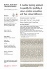 Research paper thumbnail of A machine learning approach to quantify the specificity of colour–emotion associations and their cultural differences