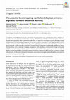 Research paper thumbnail of Visuospatial bootstrapping: spatialized displays enhance digit and nonword sequence learning