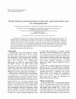 Research paper thumbnail of Design, fabrication and characterization of microstrip square patch antenna array for X-band applications