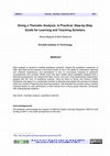 Research paper thumbnail of Doing a thematic analysis: A practical, step-by-step guide for learning and teaching scholars