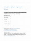 Research paper thumbnail of Co-creating a Framework for Student Engagement: Student and Staff Reflections on a Journey to Partnership