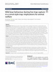 Research paper thumbnail of Wild boar behaviour during live-trap capture in a corral-style trap: implications for animal welfare