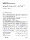 Research paper thumbnail of Two shades of boldness: novel object and anti-predator behavior reflect different personality dimensions in domestic rabbits