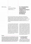 Research paper thumbnail of La consommation des produits animaux en France : tendances et perspectives d’évolution