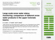 Research paper thumbnail of Large scale snow water status monitoring: comparison of different snow water products in the upper Colorado basins