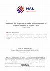 Panorama des recherches et études méditerranéennes en sciences humaines et sociales – 2016 Cover Page