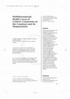 Multidimensional Health Locus of Control: Comments on the Construct and its Measurement Cover Page