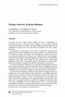 Research paper thumbnail of Energy recovery of grass biomass