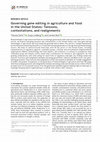 Research paper thumbnail of Governing gene editing in agriculture and food in the United States