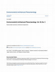 Environmental & Architectural phenomenology. Vol. 22, No. 3 Cover Page