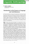 Research paper thumbnail of Introduction to the Forum on Language and Anti‐Blackness