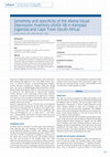 Research paper thumbnail of Sensitivity and specificity of the Akena Visual Depression Inventory (AViDI-18) in Kampala (Uganda) and Cape Town (South Africa)