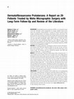 Dermatofibrosarcoma protuberans: A report on 29 patients treated by Mohs micrographic surgery with long‐term follow‐up and review of the literature Cover Page