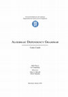 Algebraic dependency grammar Cover Page